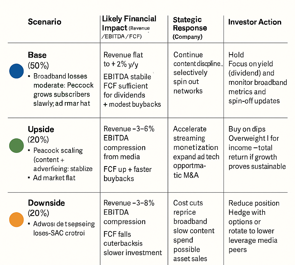 Should I trade Comcast Corporation or CMCSA? A Risk-Impact and Scenario-Based Analysis
