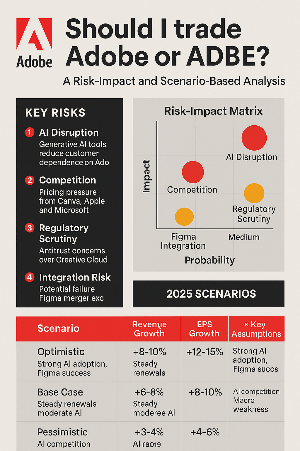 Should I trade Adobe or ADBE? A Risk-Impact and Scenario-Based Analysis