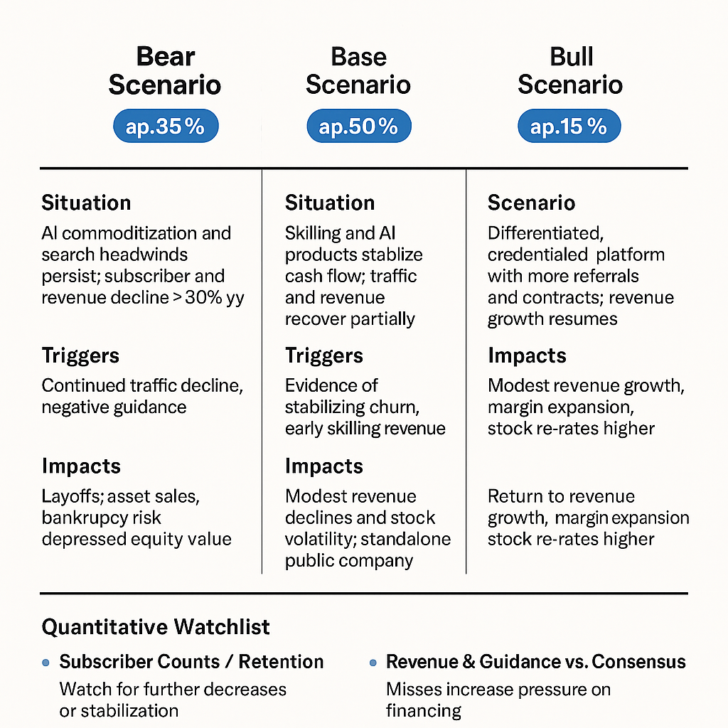 Should I trade Chegg, Inc. or CHGG? A Risk-Impact and Scenario-Based Analysis
