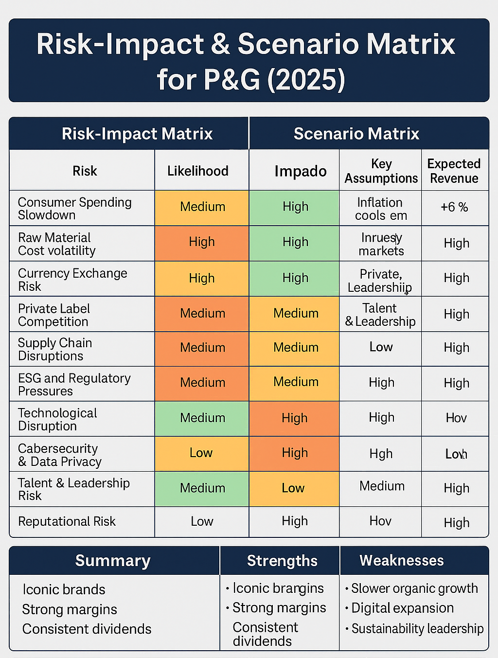 Should I trade Procter & Gamble or PG? A Risk-Impact and Scenario-Based Analysis